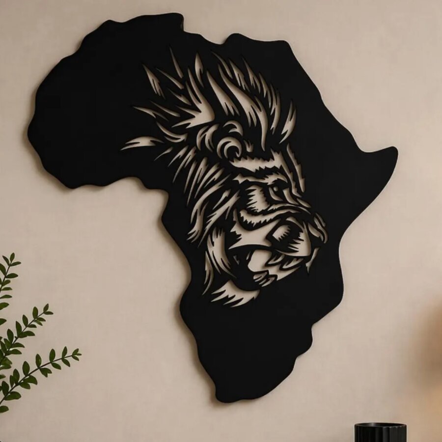 AFRICA MAP LION